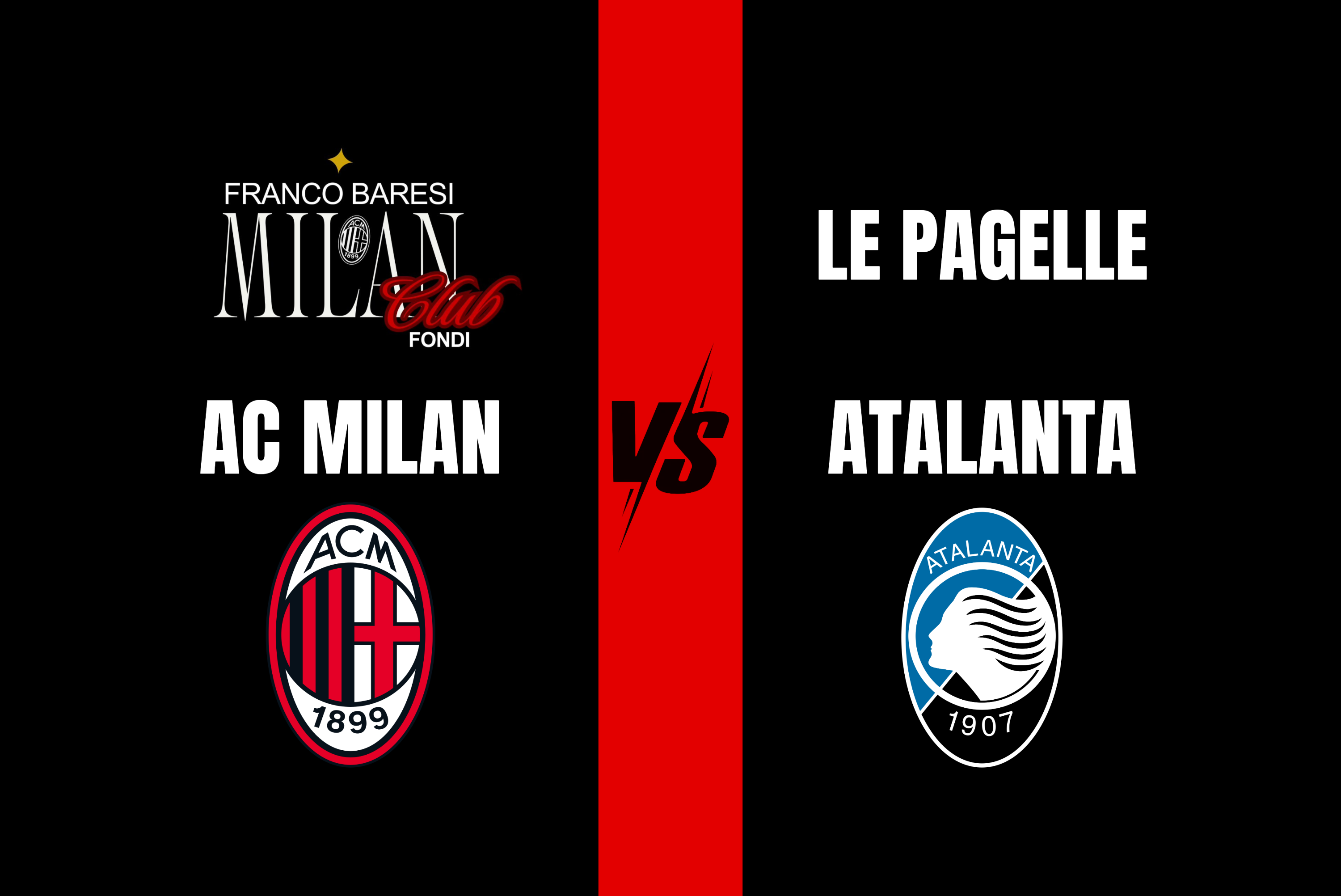 Milan-Atalanta: 2-3, le pagelle del Milan Club Fondi