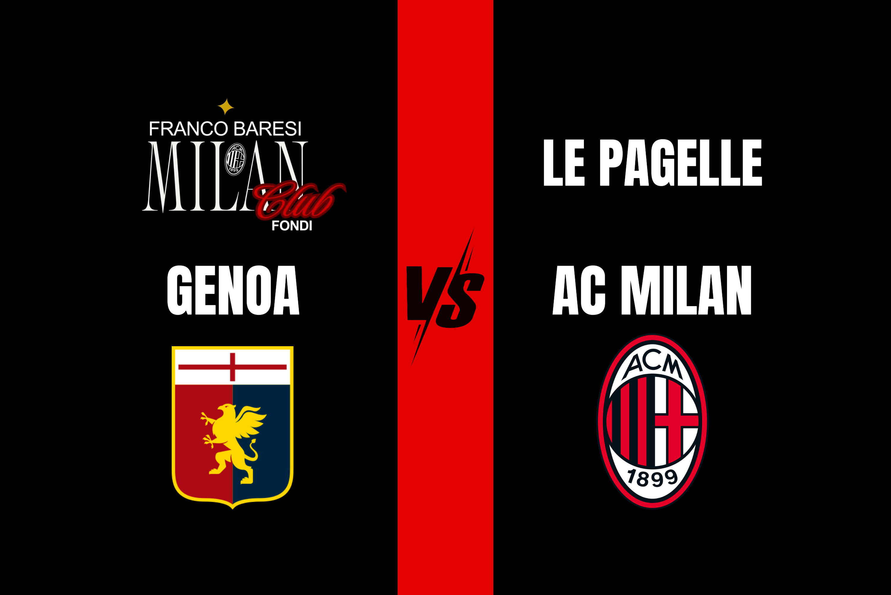 Genoa-Milan: 1-2, le pagelle del Milan Club Fondi